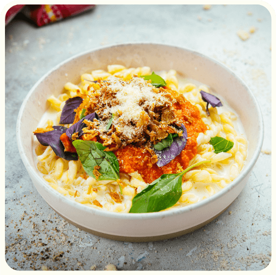Röstitud paprika sängis pasta